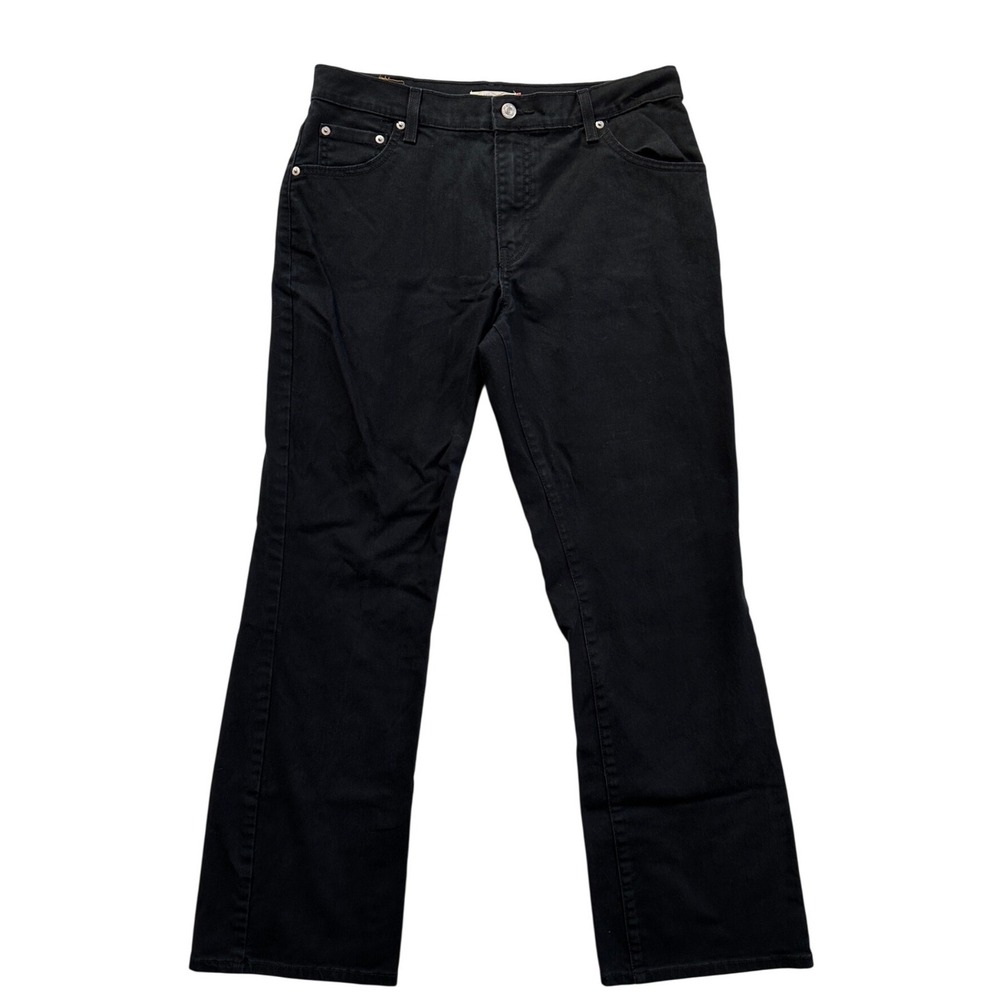 Levis 550 Relaxed Bootcut Women 14M Black Excellent Stretch Denim Jeans